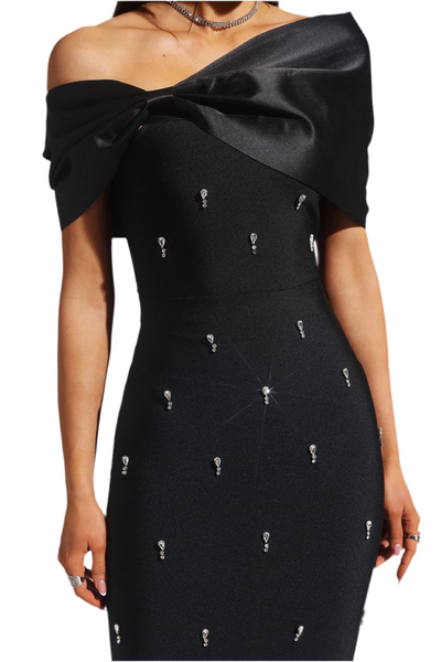 Diamond off The Shoulder Maxi Dress