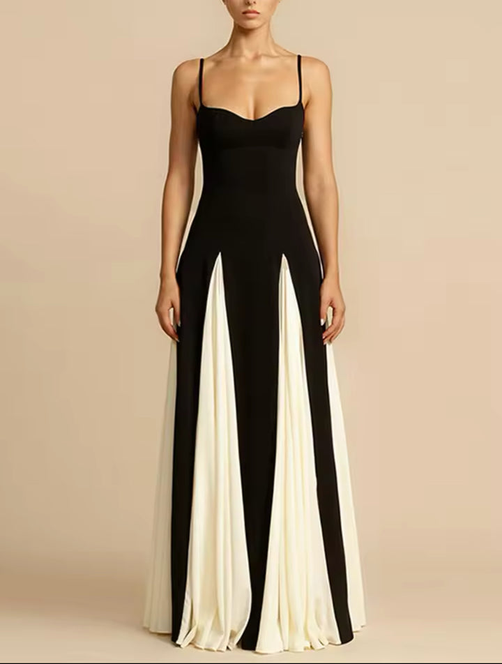 Destiny Black & White Maxi Dress