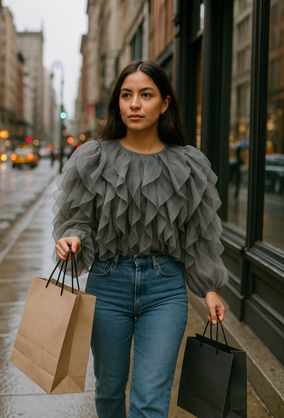 Elara Ruffles Fashion Blouse
