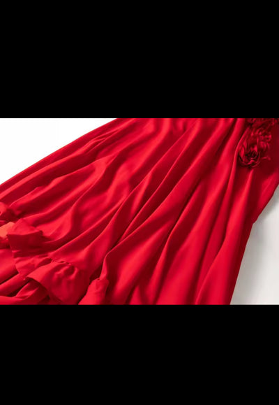 Midnight Bloom High-Low Gown