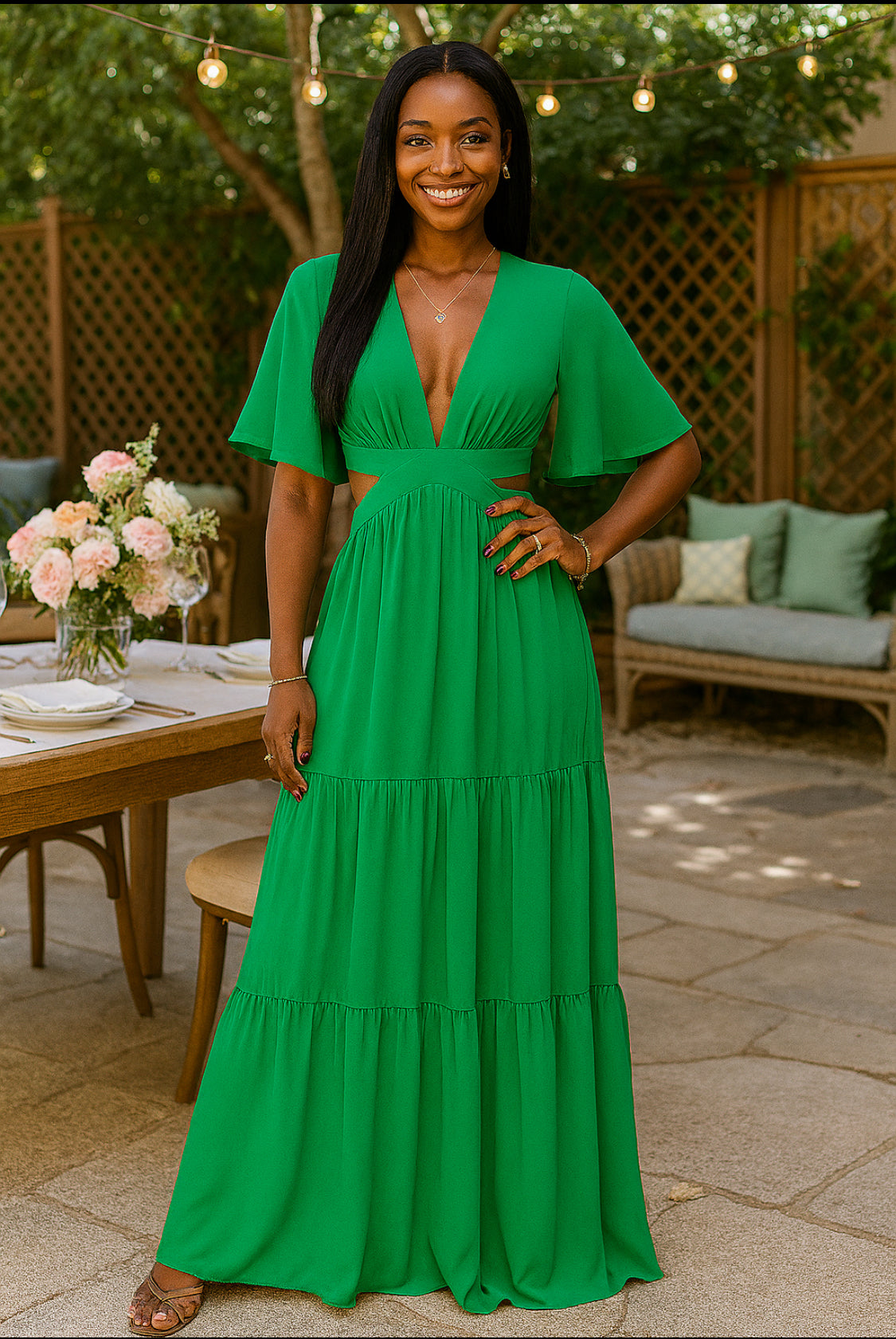 The Emerald Essence Maxi Dress