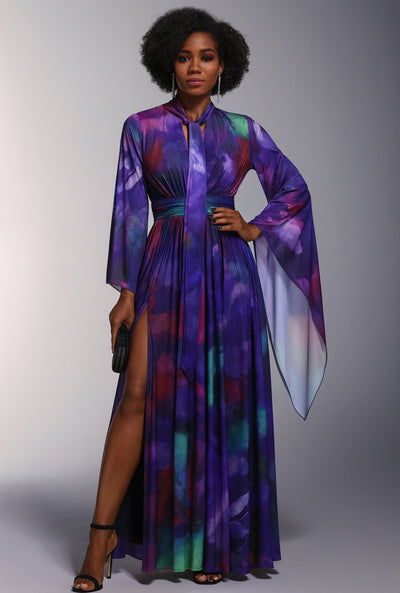 Watercolor Print Maxi d
Dress