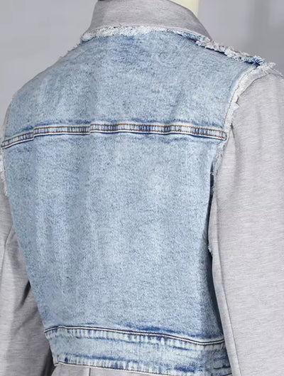 Denim Contrast Gray Blazer