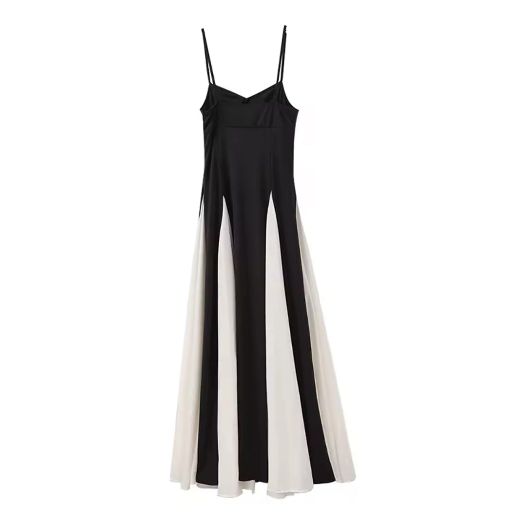 Destiny Black & White Maxi Dress