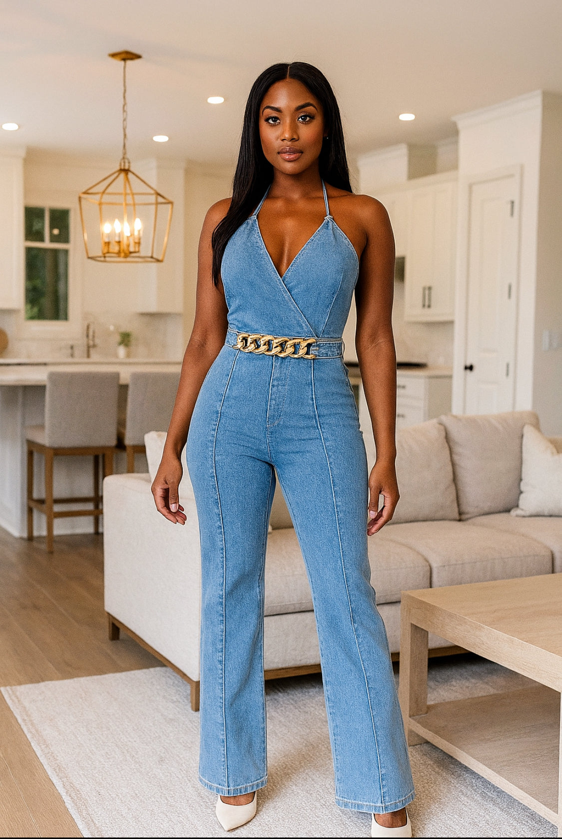 Vivica Denim Stretch Jumpsuit