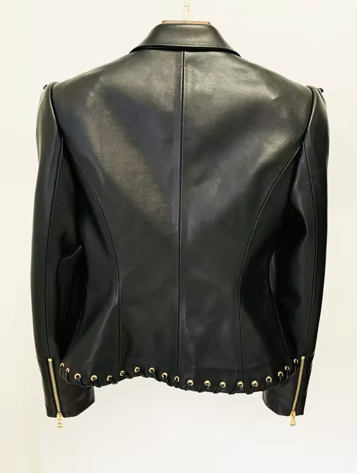 Lora Fashion Leather Blazer