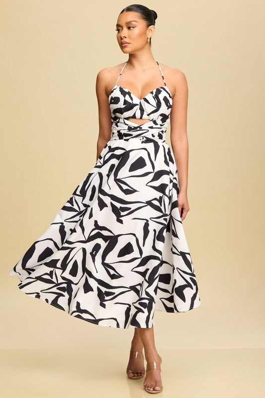 Sable Multi Print Midi Dress