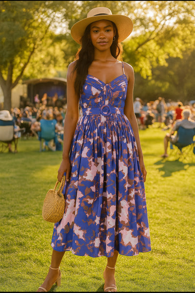 Citrus Garden Midi Dress
