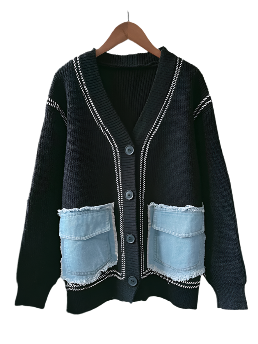 Karly Denim Pockets Cardigan