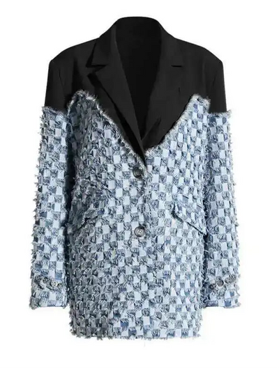Brooklyn Denim Color-block Blazer