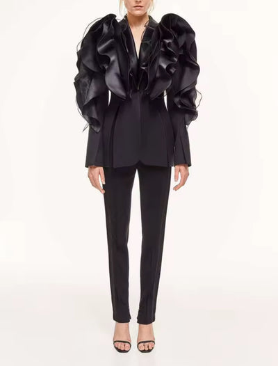 The Power Ruffle Blazer