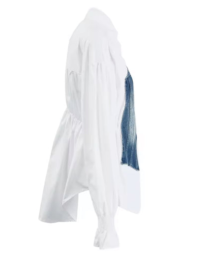 Fashion Color Block Blouse