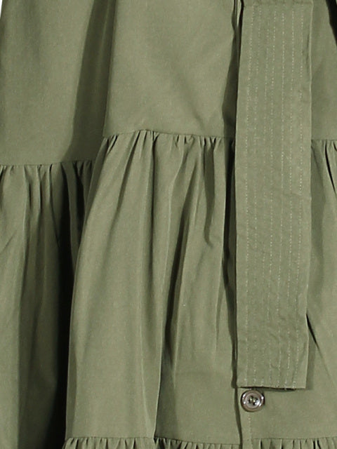 Chic Tiered Button-Down Maxi Dress