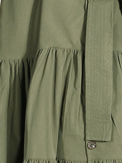 Chic Tiered Button-Down Maxi Dress
