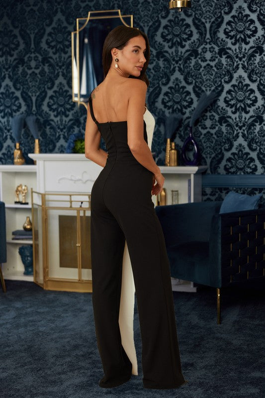 Royalty Black and White Jumpsuit