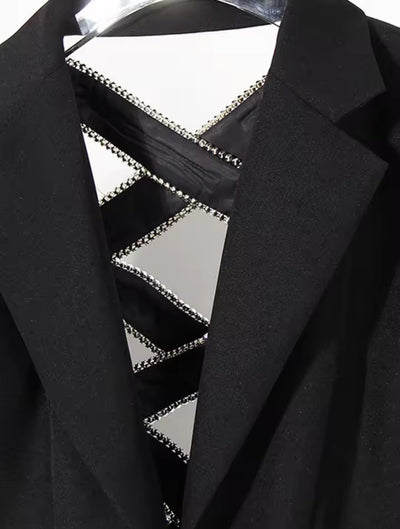 Rhinestone Criss Cross Blazer