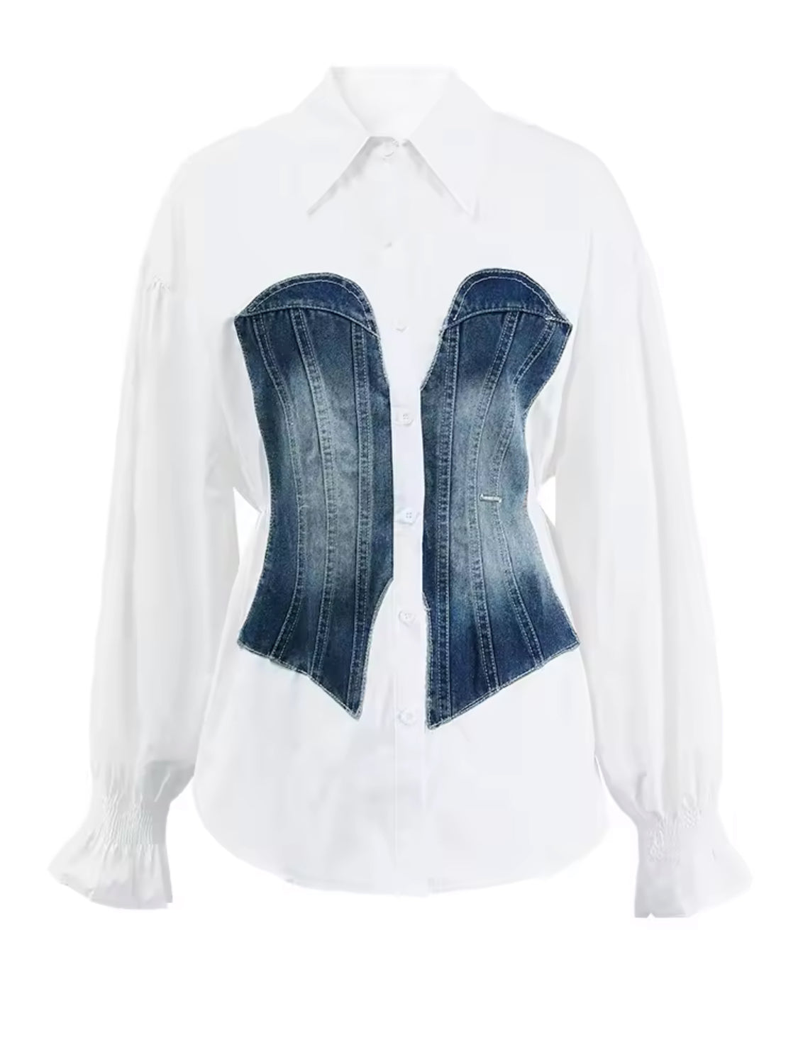 Fashion Color Block Blouse