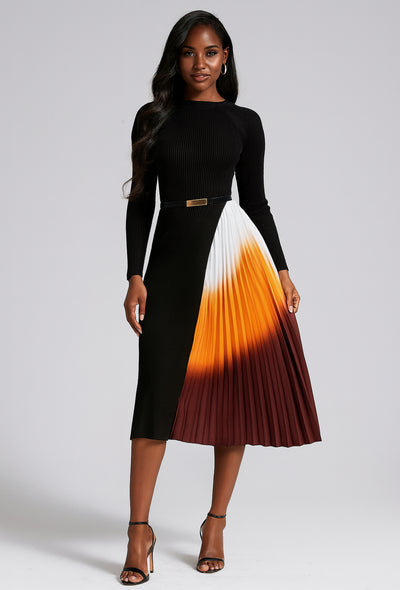 Knit Colorblock dress