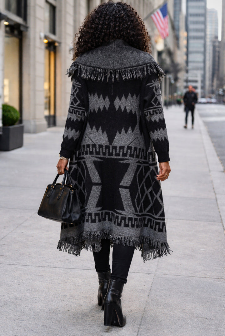 Tribal Fringe Duster Coat | Moody Fitzs Boutique
