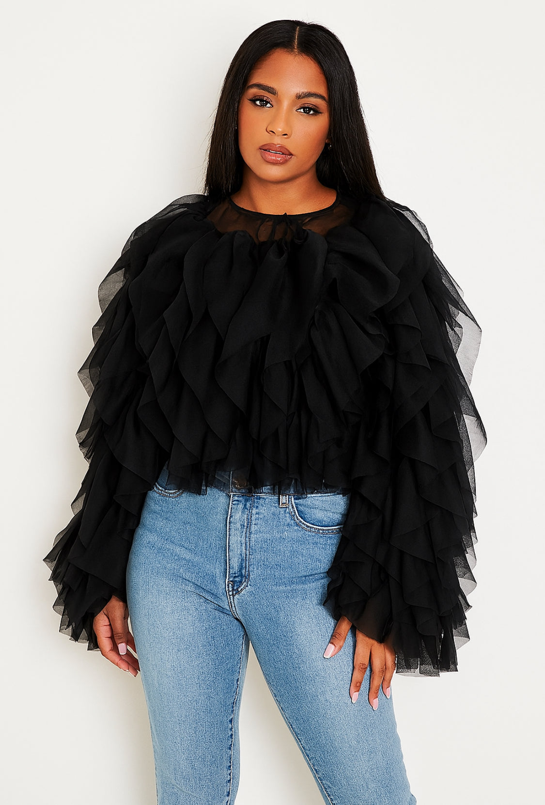 Elara Ruffles Fashion Blouse