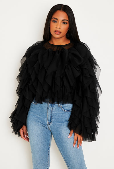 Elara Ruffles Fashion Blouse