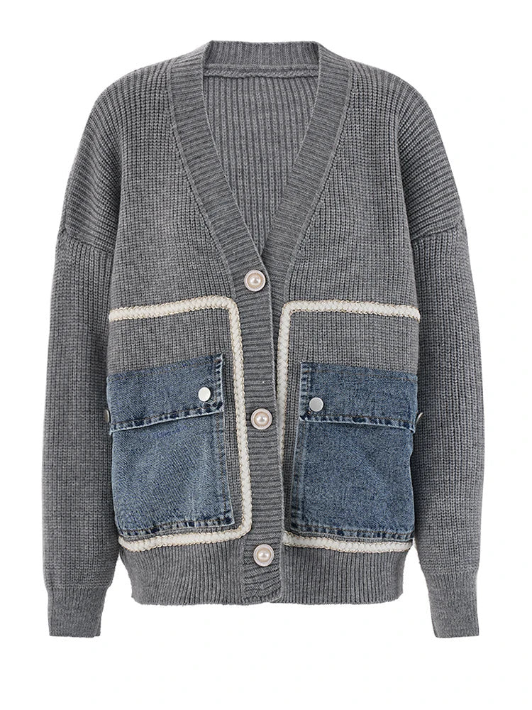 Tara’s Denim Pocket Cardigan