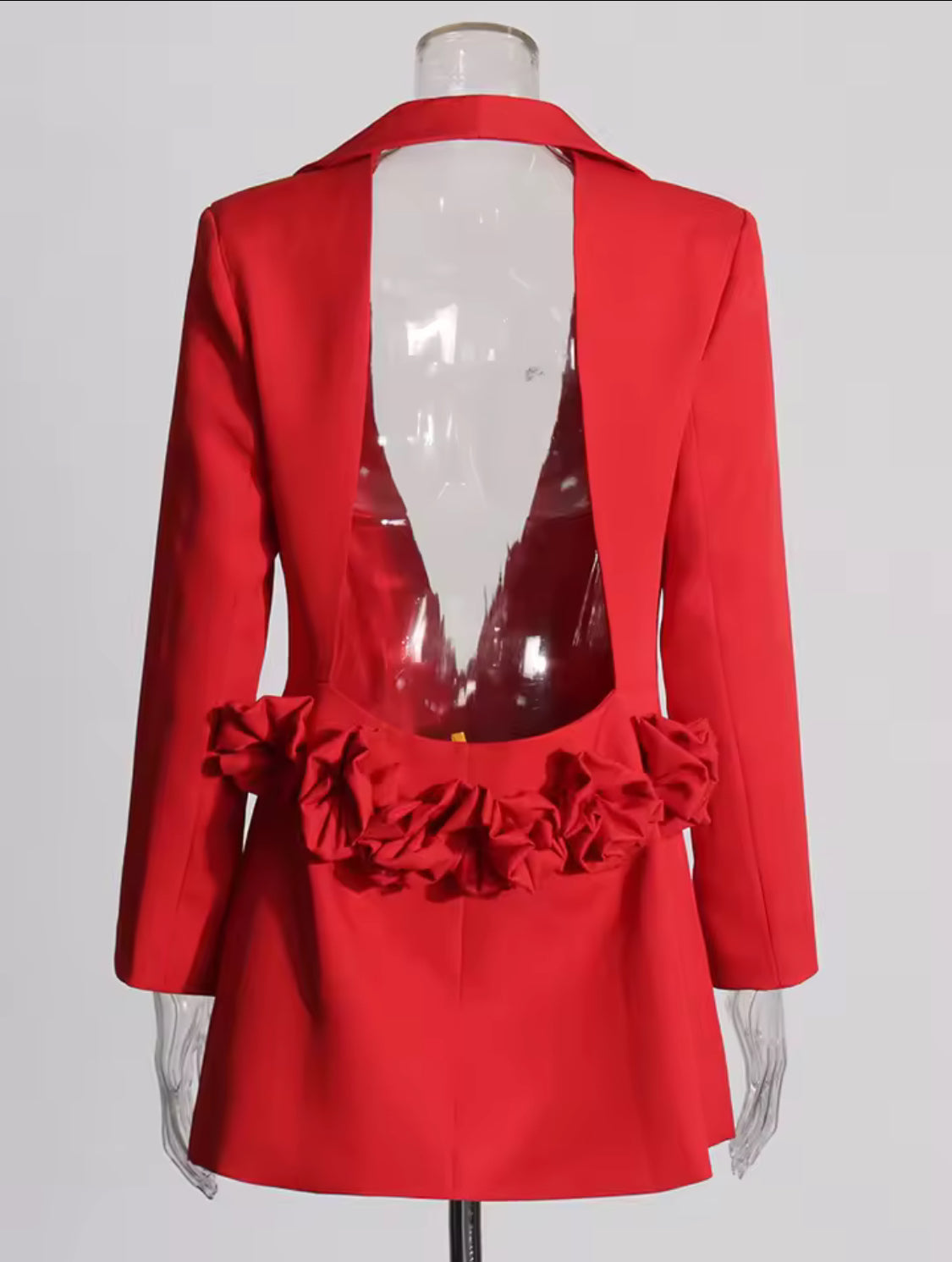 Bold Elegance Open-Back Blazer