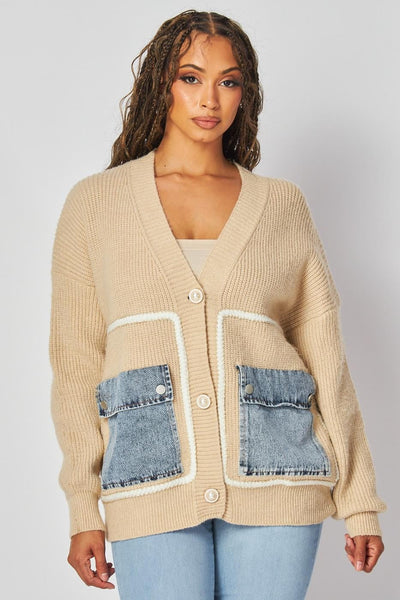 Tara’s Denim Pocket Cardigan