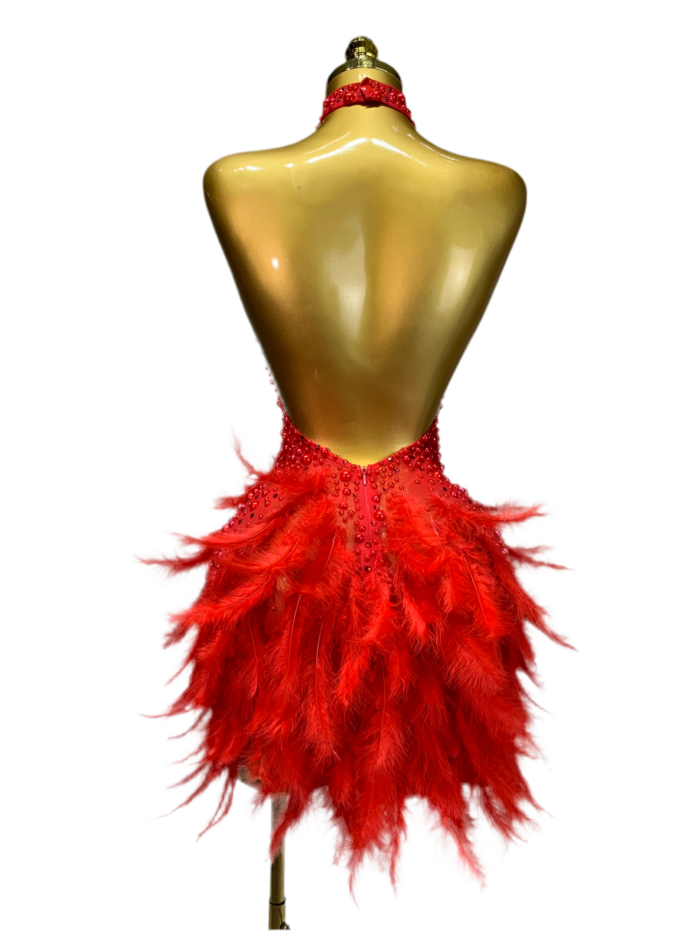Pearl & Feather Glam Mini Dress