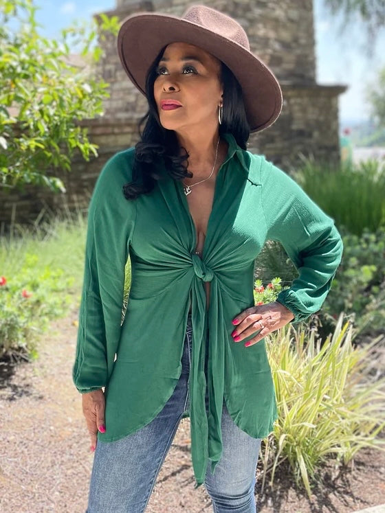 Davina Tie Front Top