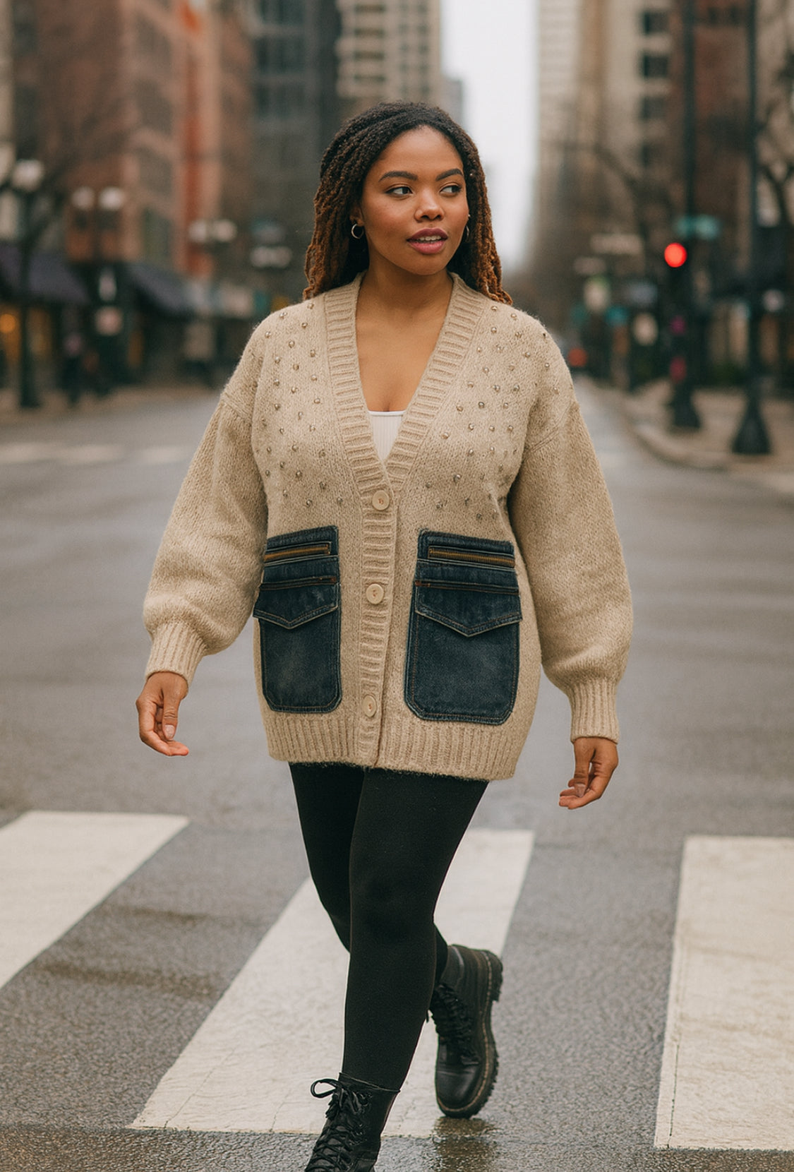 The City Sparkle Utility Cardigan