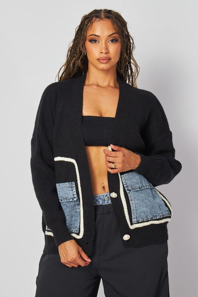Tara’s Denim Pocket Cardigan