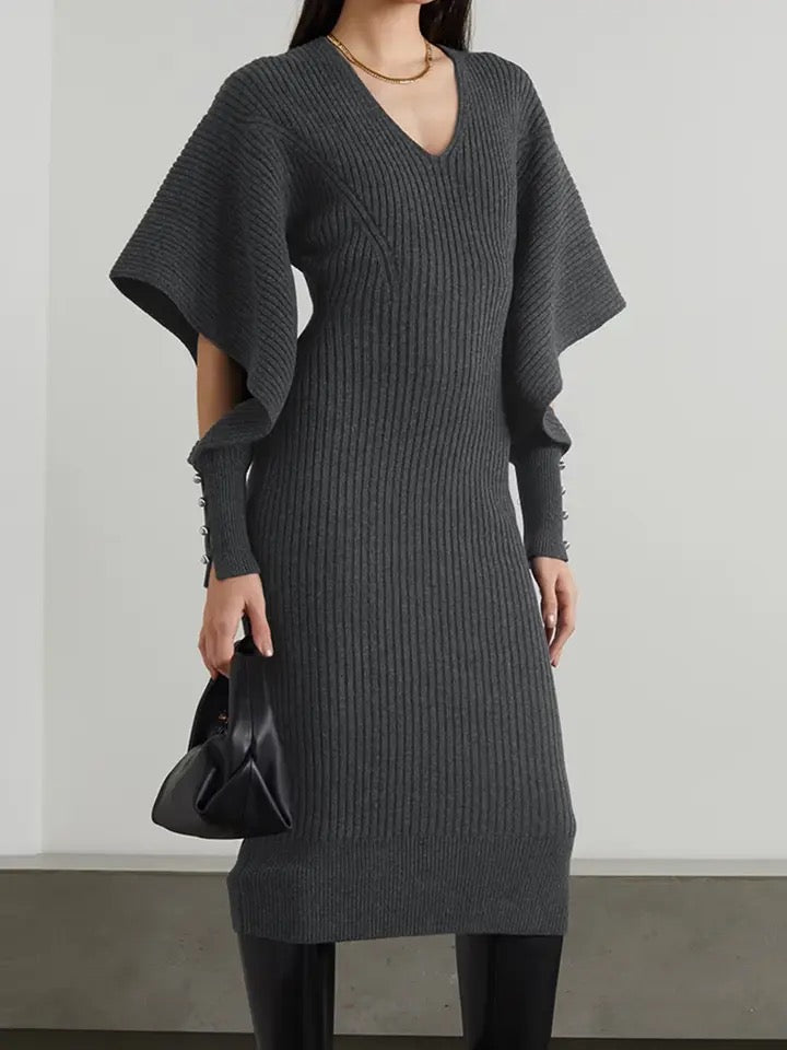 The Hollow Out Sweater Dress