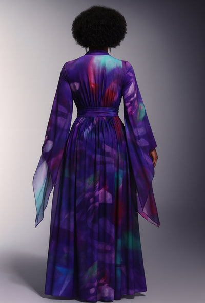 Watercolor Print Maxi d
Dress