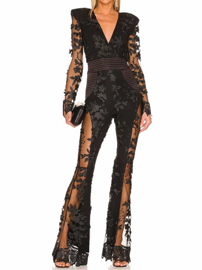 Midnight Allure Lace Jumpsuit