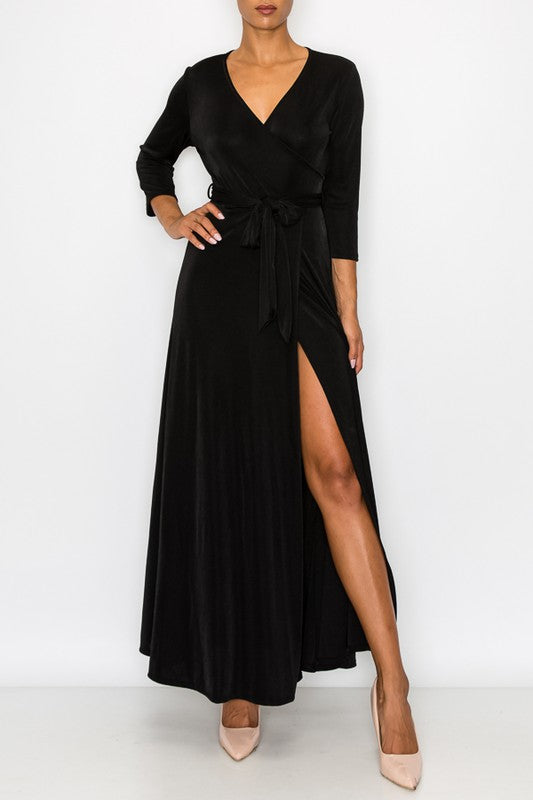 Not So Basic Wrap Maxi Dress