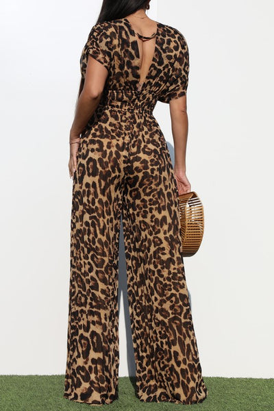 Leopard Wide Leg Jumpsuit