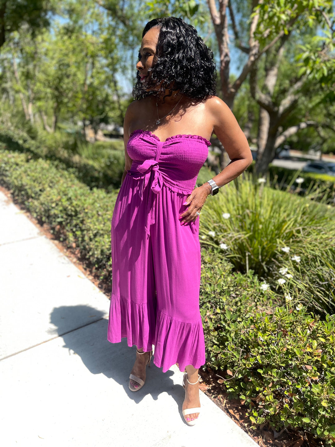 Sunset Vibes Strapless Jumpsuit