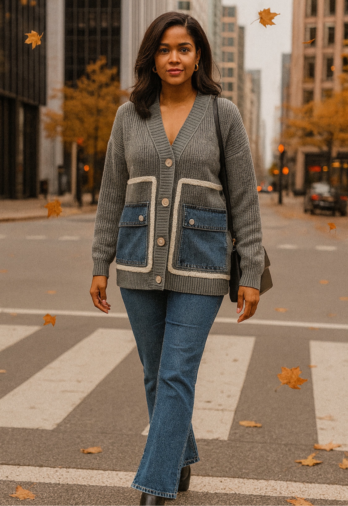Tara’s Denim Pocket Cardigan