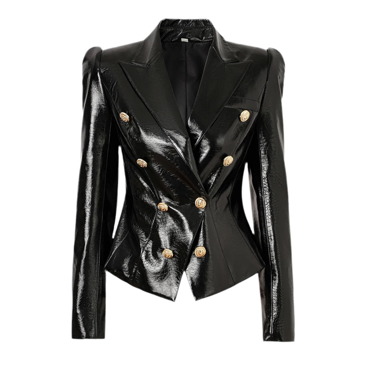 Bold and Beautiful Leather Blazer Jacket