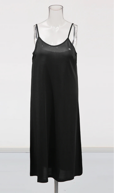 Midnight Ember Mesh Midi Dress