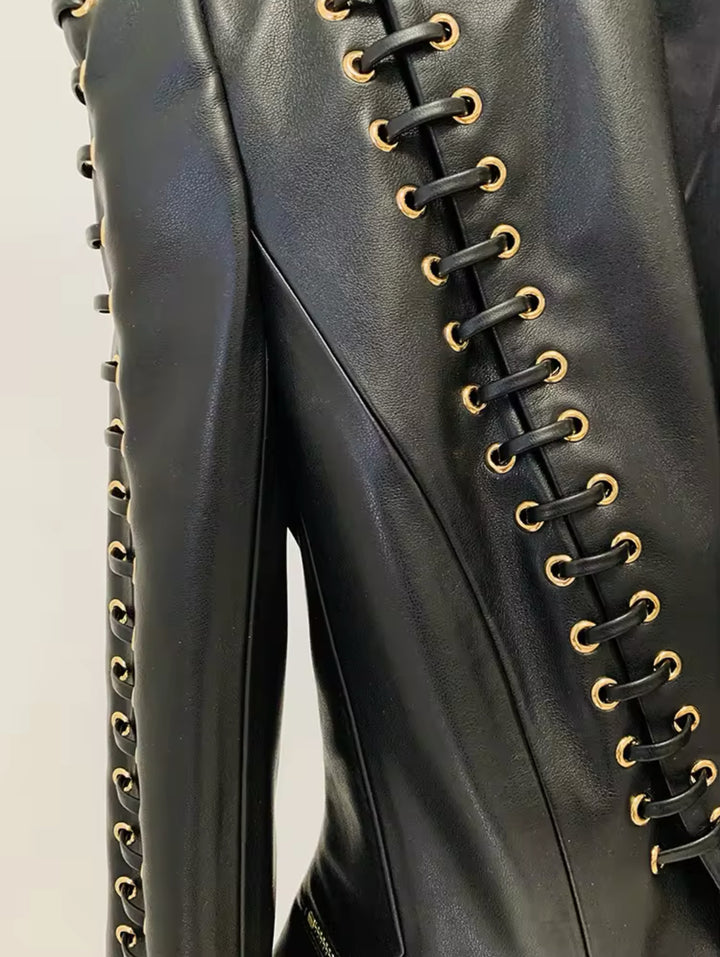 Lora Fashion Leather Blazer