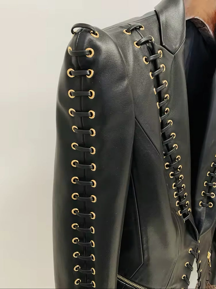 Lora Fashion Leather Blazer