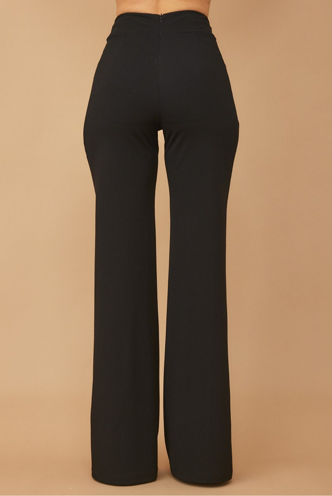 Gold Buckle Black Dress Pants