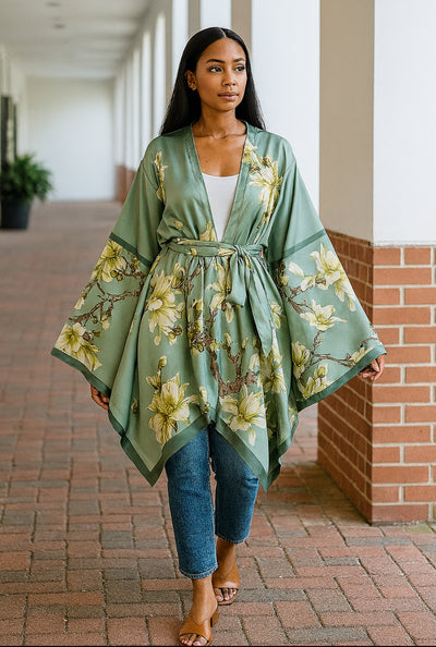 Silk Floral Kimono