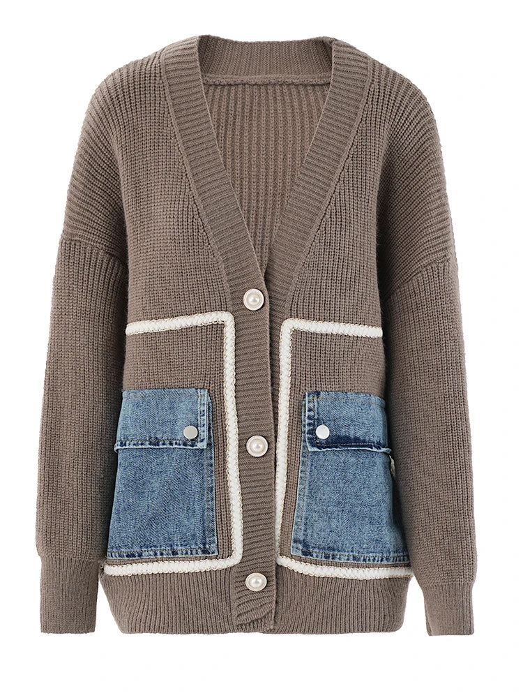 Tara’s Denim Pocket Cardigan