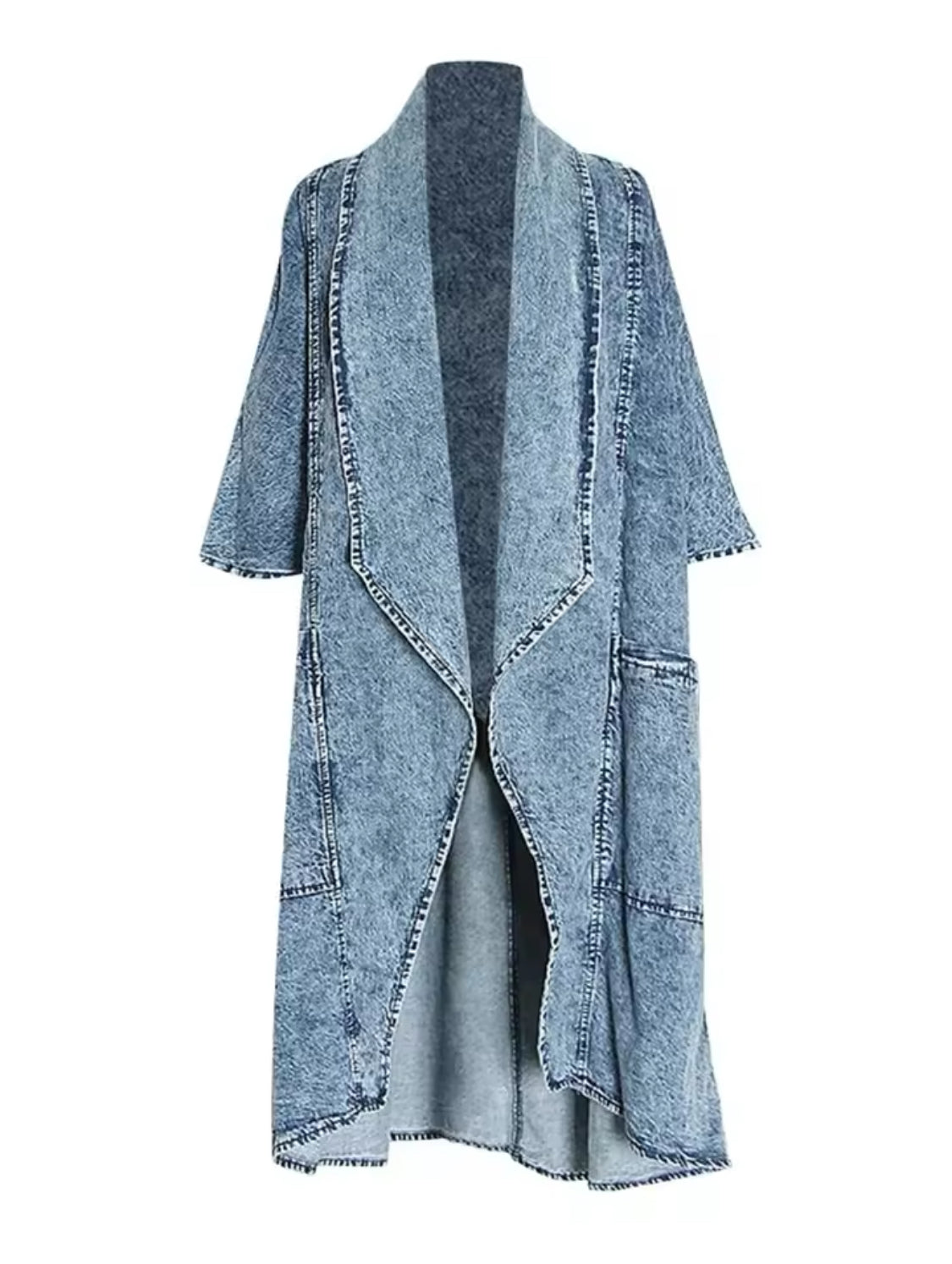 Kelce Oversize Denim Trench Coat