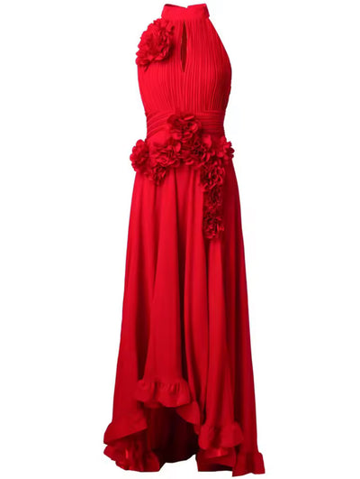 Midnight Bloom High-Low Gown