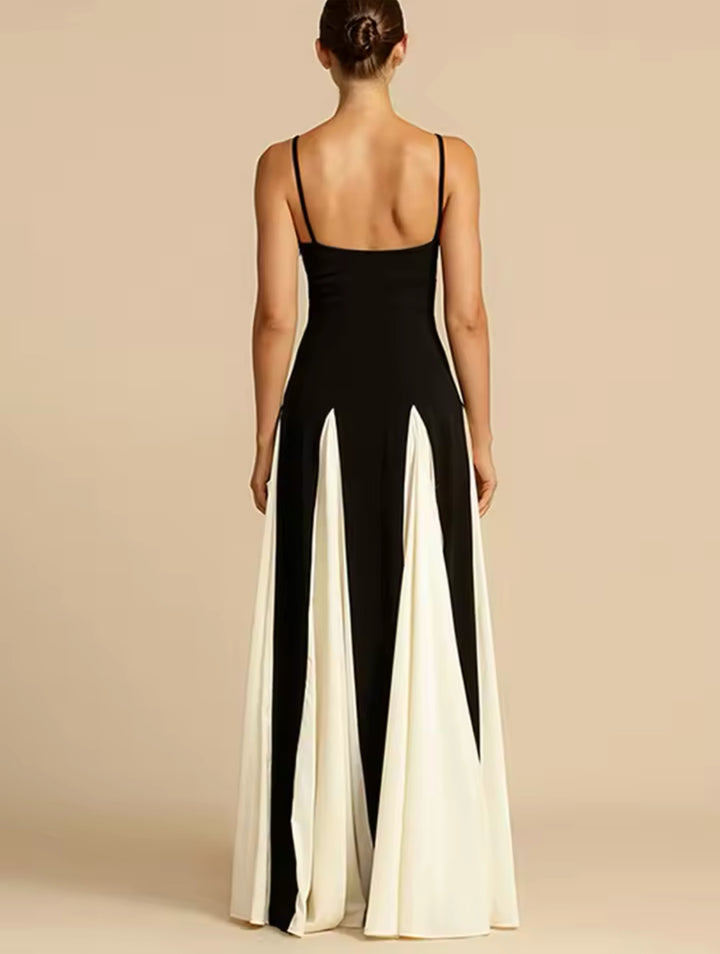 Destiny Black & White Maxi Dress