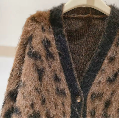 Leopard Luxe Fuzzy Cardigan
